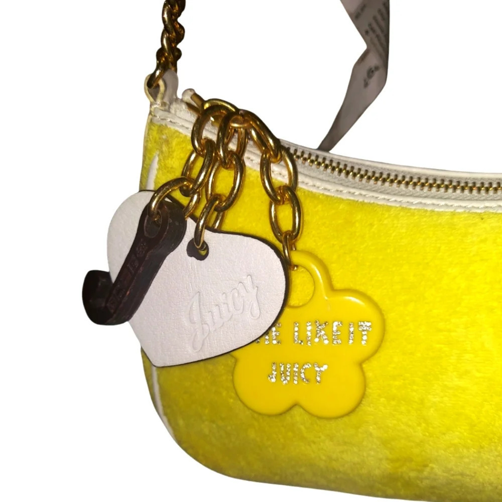 Juicy Couture Yellow Terry Mini Bag Baguette - Picture 3 of 13